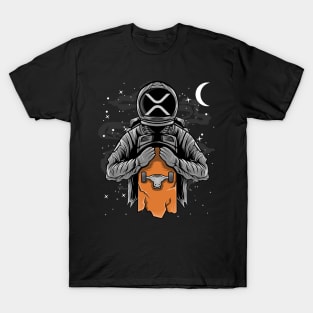 Astronaut Skate Ripple XRP Coin To The Moon Crypto Token Cryptocurrency Wallet HODL Birthday Gift For Men Women T-Shirt